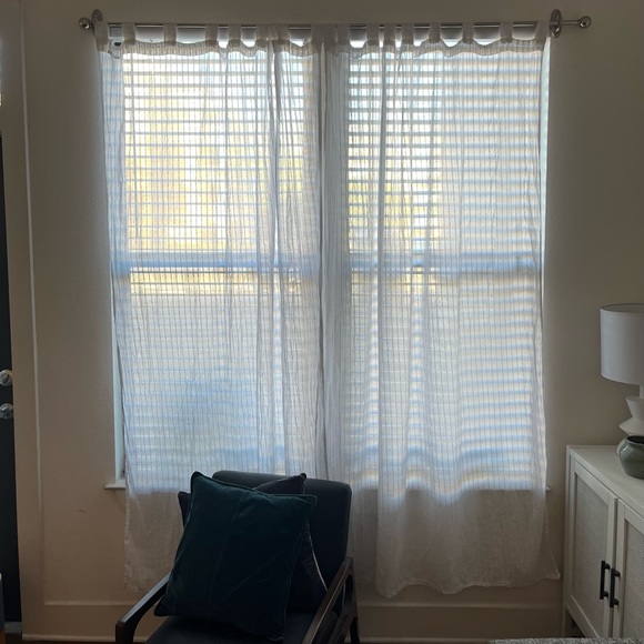 IKEA Accents Ikea Matilda Sheer Curtains With Textile Design In